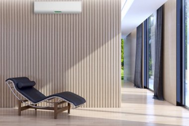 Klima 3d render çizim ile modern iç