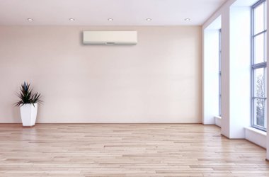 Klima 3d render çizim ile modern iç