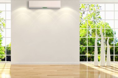 Klima 3d render çizim ile modern iç
