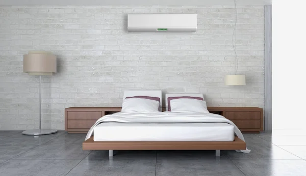 Modern Interieur Met Airconditioning Rendering Illustratie — Stockfoto