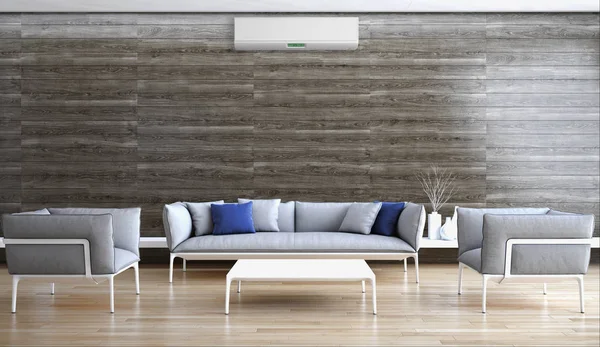 Klima 3d render çizim ile modern iç