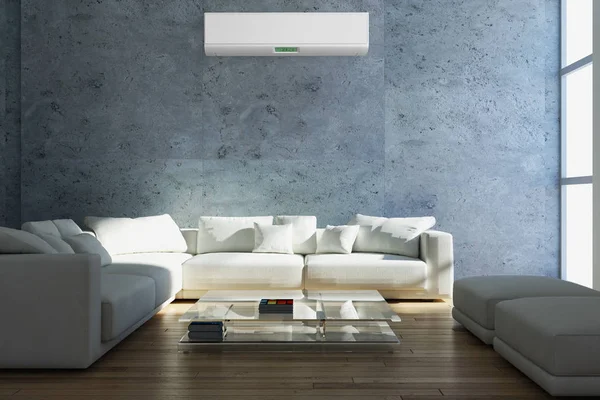 Klima 3d render çizim ile modern iç