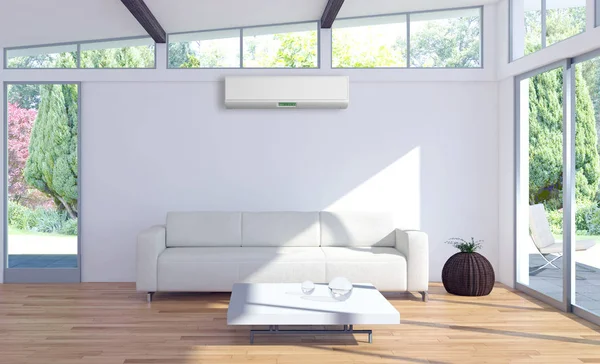 Klima 3d render çizim ile modern iç