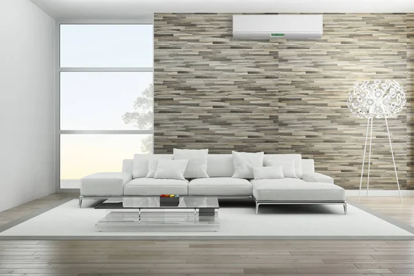 Klima 3d render çizim ile modern iç