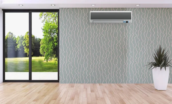 現代的なインテリア エアコン レンダリング図 — ストック写真