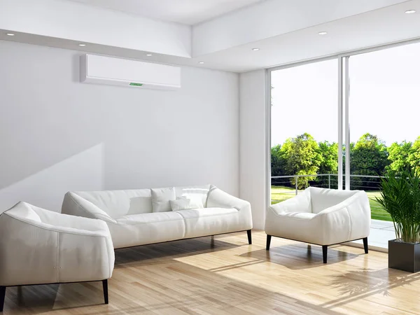 Klima 3d render çizim ile modern iç