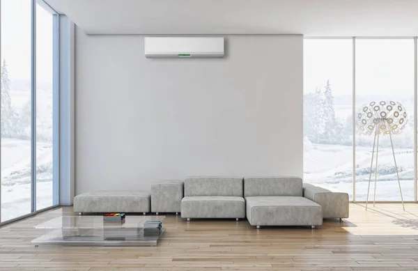 Modern Interior Air Conditioning Rendering Illustration — Stock Photo, Image