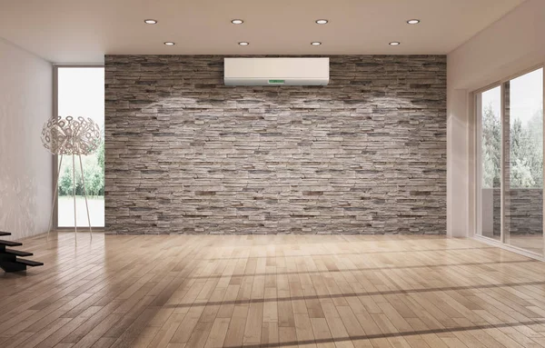 Klima 3d render çizim ile modern iç