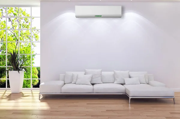 Klima 3d render çizim ile modern iç