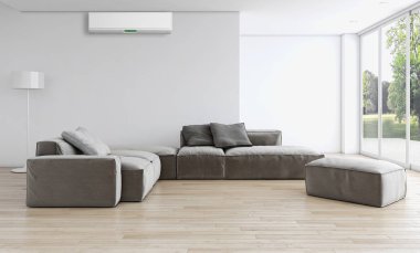 Klima 3d render çizim ile modern iç