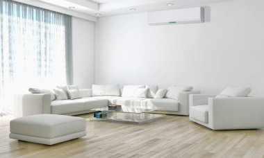 Klima 3d render çizim ile modern iç