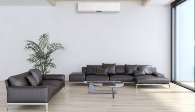 Klima 3d render çizim ile modern iç