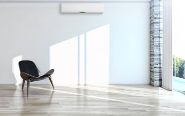 Klima 3d render çizim ile modern iç