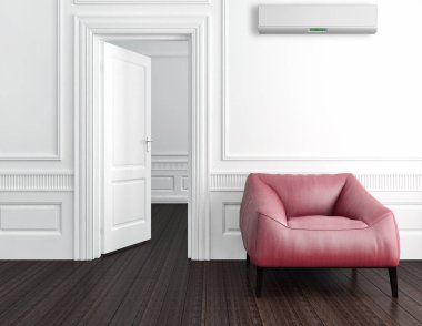 Klima 3d render çizim ile modern iç