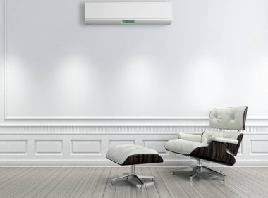 Klima 3d render çizim ile modern iç