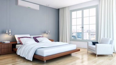 Klima 3d render çizim ile modern iç