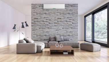 Klima 3d render çizim ile modern iç