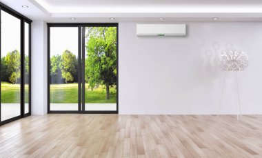 Klima 3d render çizim ile modern iç