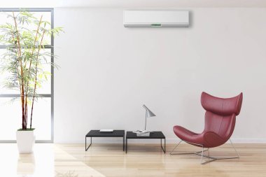 Klima 3d render çizim ile modern iç