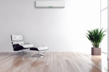 Klima 3d render çizim ile modern iç