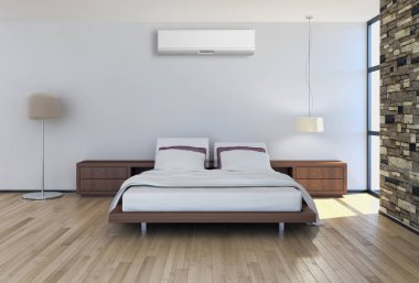 Klima 3d render çizim ile modern iç