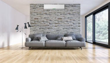 Klima 3d render çizim ile modern iç