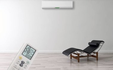 Klima 3d render çizim ile modern iç