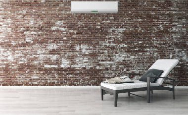 Klima 3d render çizim ile modern iç