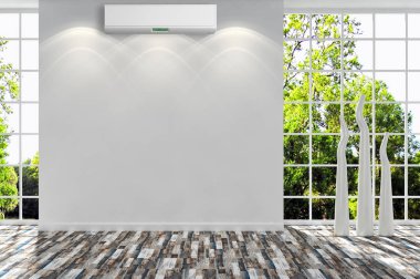 Klima 3d render çizim ile modern iç