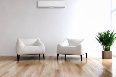 Klima 3d render çizim ile modern iç