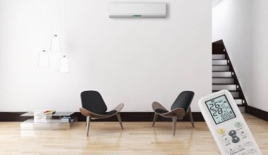 Klima 3d render çizim ile modern iç