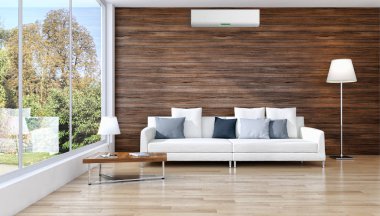 Klima 3d render çizim ile modern iç