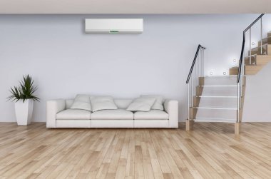 Klima 3d render çizim ile modern iç