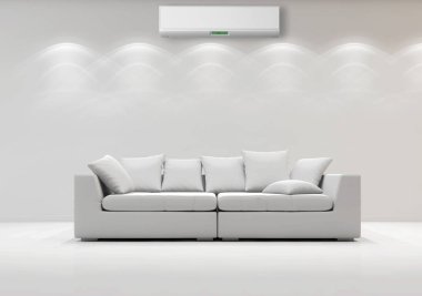 Klima 3d render çizim ile modern iç