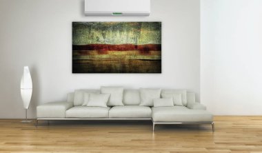 Klima 3d render çizim ile modern iç