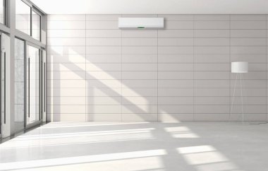 Klima 3d render çizim ile modern iç