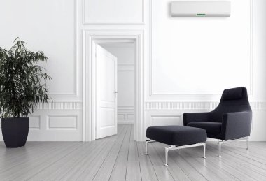 Klima 3d render çizim ile modern iç