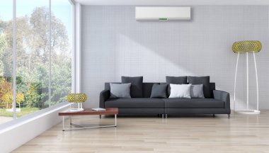 Klima 3d render çizim ile modern iç