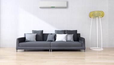 Klima 3d render çizim ile modern iç