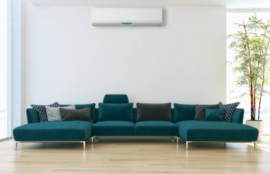 Klima 3d render çizim ile modern iç