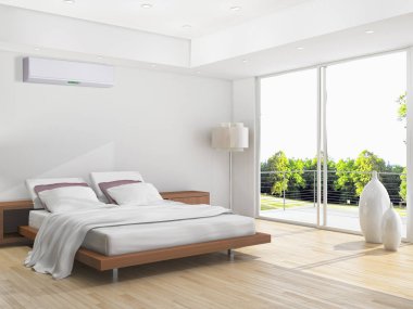 Klima 3d render çizim ile modern iç