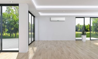 Klima 3d render çizim ile modern iç