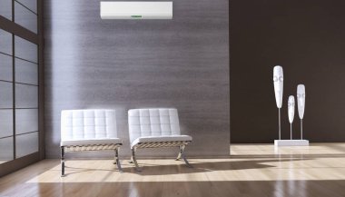 Klima 3d render çizim ile modern iç