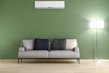 Klima 3d render çizim ile modern iç