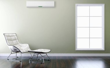 Klima 3d render çizim ile modern iç