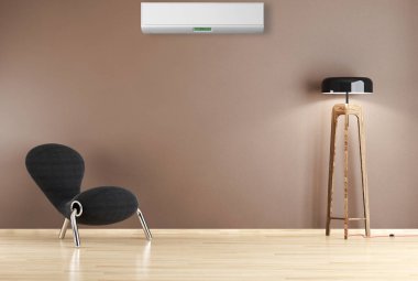 Klima 3d render çizim ile modern iç