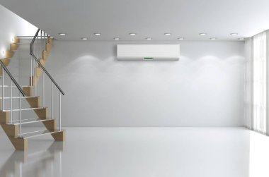 Klima 3d render çizim ile modern iç