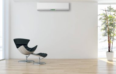 Klima 3d render çizim ile modern iç