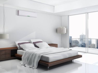 Klima 3d render çizim ile modern iç