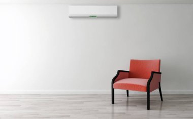 Klima 3d render çizim ile modern iç